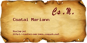Csatai Mariann névjegykártya